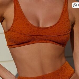 FP Beach Free People Recycled Fabric Bikini Top Hi Vis